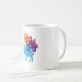 抽象芸術ムース コーヒーマグカップ (正面右)