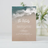 抽象芸術ムーディ海ビーチ結婚式詳細 エンクロージャーカード (スタンド正面)