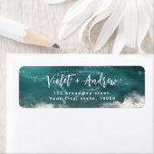 抽象芸術ムーディ海差出人住所ラベル ラベル (インサイチュ)