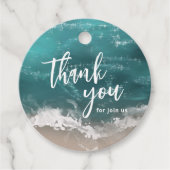 抽象芸術ムーディ海感謝していビーチ結婚式ユー フェイバータグ (正面)