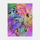 抽象芸術ムード顔アートアクリルサイン アクリルサイン (正面)