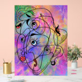 抽象芸術ムード顔アートアクリルサイン アクリルサイン (ウェディング)
