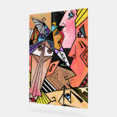 抽象芸術ムード顔アートキュービズムスタイルアクリル記号 アクリルサイン (傾斜)