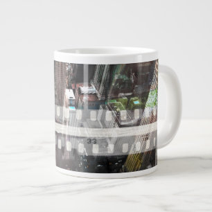 抽象芸術ムービー ジャンボコーヒーマグカップ