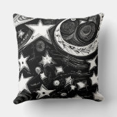 抽象芸術ムーンアンドスターズ クッション (裏面)