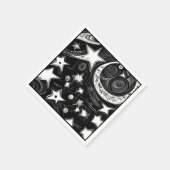 抽象芸術ムーンアンドスターズ スタンダードカクテルナプキン (角)