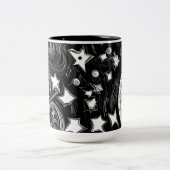 抽象芸術ムーンアンドスターズ ツートーンマグカップ (中央)