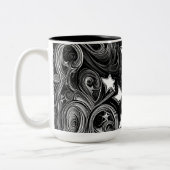 抽象芸術ムーンアンドスターズ ツートーンマグカップ (左)