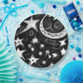 抽象芸術ムーンアンドスターズ ペーパープレート (パーティー)