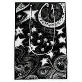 抽象芸術ムーンアンドスターズ ミディアムペーパーバッグ (裏面)