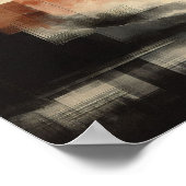 抽象芸術ムーンバイAIウォールアート ポスター (角)