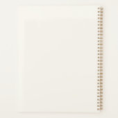 抽象芸術ムーンフェイズジオメトリアート金ゴールド/アイボリー プランナー手帳 (裏面)