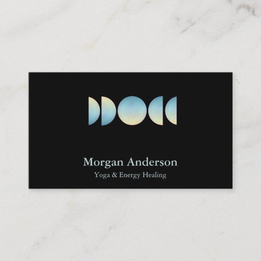 抽象芸術ムーンフェイズスピリチュアルエネルギヘイラー 名刺 (正面)