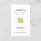 抽象芸術ムーンフェイズ幾何学模様金ゴールド/白 名刺 (裏面)