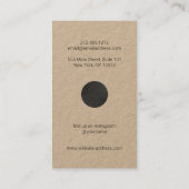 抽象芸術ムーンフェイズ幾何学的アートクラフト 名刺 (裏面)