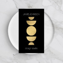 抽象芸術ムーンフェイズ幾何学的アート金ゴールド/黒