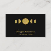 抽象芸術ムーンフェイズ金ゴールドスピリチュアルエネルギヘイラー 名刺 (正面)