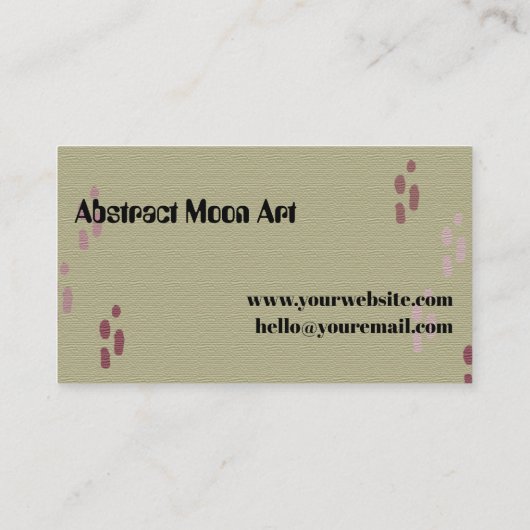 抽象芸術ムーンフェーズアート 名刺 (裏面)