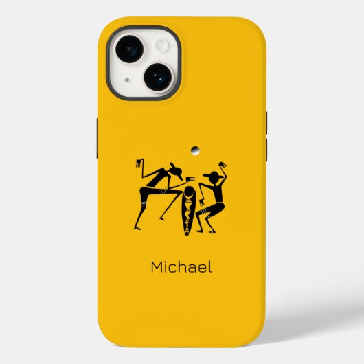 抽象芸術ムーンライトダンスオレンジ Case-Mate iPhoneケース (裏面)