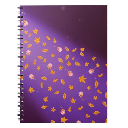 抽象芸術ムーンライト紅葉バラ ノートブック (正面)
