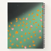 抽象芸術ムーンライト紅葉バラ ノートブック (裏面)