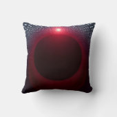 抽象芸術メタリックエコーチャンバー（赤い音波付き） クッション (裏面)