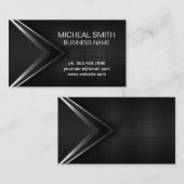 抽象芸術メタリックテクスチャメッシュの背景 名刺 (正面/裏面)