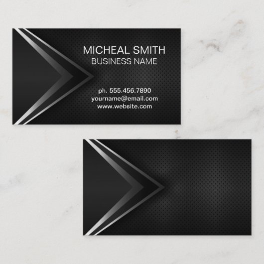 抽象芸術メタリックテクスチャメッシュの背景 名刺 (正面/裏面)