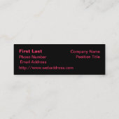 抽象芸術メタリックフラワーレインボーカラー渦 スキニー名刺 (裏面)