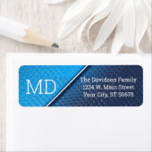 抽象芸術メタリックブルー ラベル (インサイチュ)