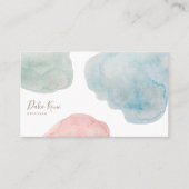 抽象芸術メタリック水彩名刺 名刺 (正面)