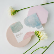 抽象芸術メタリック水彩名刺