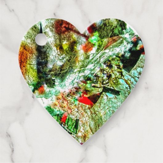 抽象芸術メッセージカード,白リラックス抽象芸術 フェイバータグ (正面)