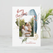 抽象芸術メリークリスマスカスタムクリスマスのホリデーフォトカード シーズンカード (スタンド正面)