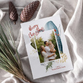 抽象芸術メリークリスマスカスタムクリスマスのホリデーフォトカード シーズンカード