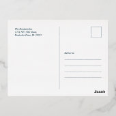 抽象芸術メリークリスマスカスタムクリスマスのホリデーフォトカード 箔シーズンポストカード (裏面)