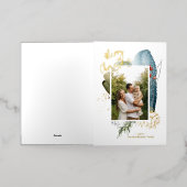 抽象芸術メリークリスマスカスタムクリスマスのホリデーフォトフォイル 箔シーズンカード (外側レイダウン)