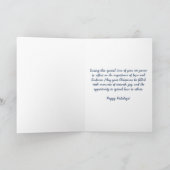 抽象芸術メリークリスマス雪だるま冬場 シーズンカード (内部)