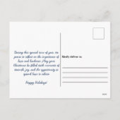 抽象芸術メリークリスマス雪だるま冬場 シーズンポストカード (裏面)