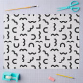 抽象芸術メンフィスの波とシェイプ 薄葉紙 (クラフト)