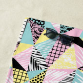 抽象芸術メンフィスカスタムパターン文字ビーチタオル ビーチタオル (インサイチュ)