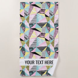 抽象芸術メンフィスカスタムパターン文字ビーチタオル ビーチタオル