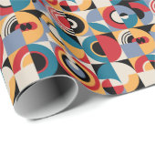 抽象芸術メンフィス：幾何学的ヴィンテージスタイル。 ラッピングペーパー (ロールコーナー)
