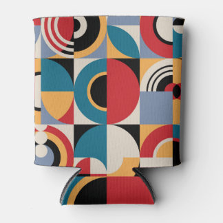 抽象芸術メンフィス：幾何学的ヴィンテージスタイル。 缶クーラー