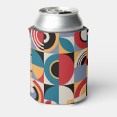 抽象芸術メンフィス：幾何学的ヴィンテージスタイル。 缶クーラー (缶裏面)