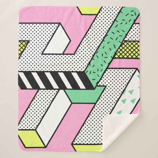 抽象芸術メンフィス: 80年代の幾何形状。 シェルパブランケット (正面)