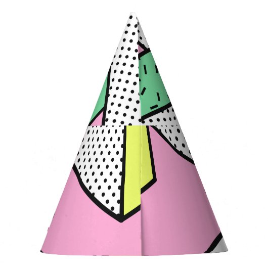 抽象芸術メンフィス: 80年代の幾何形状。 パーティーハット (裏面)