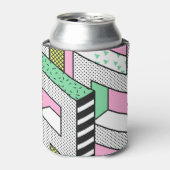 抽象芸術メンフィス： 80年代の幾何形状。 缶クーラー (缶正面)