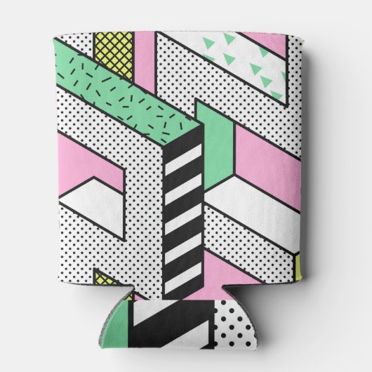 抽象芸術メンフィス: 80年代の幾何形状。 缶クーラー (裏面)