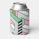 抽象芸術メンフィス： 80年代の幾何形状。 缶クーラー (缶裏面)